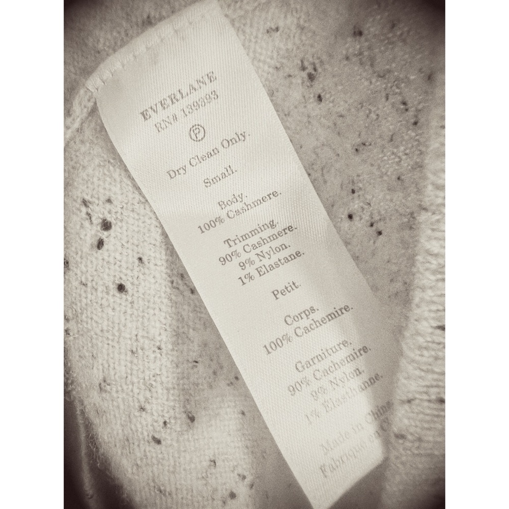 Everlane Classic Cashmere Crew Sweater Donegal Frost Speckled Size Small - Picture 6 of 8